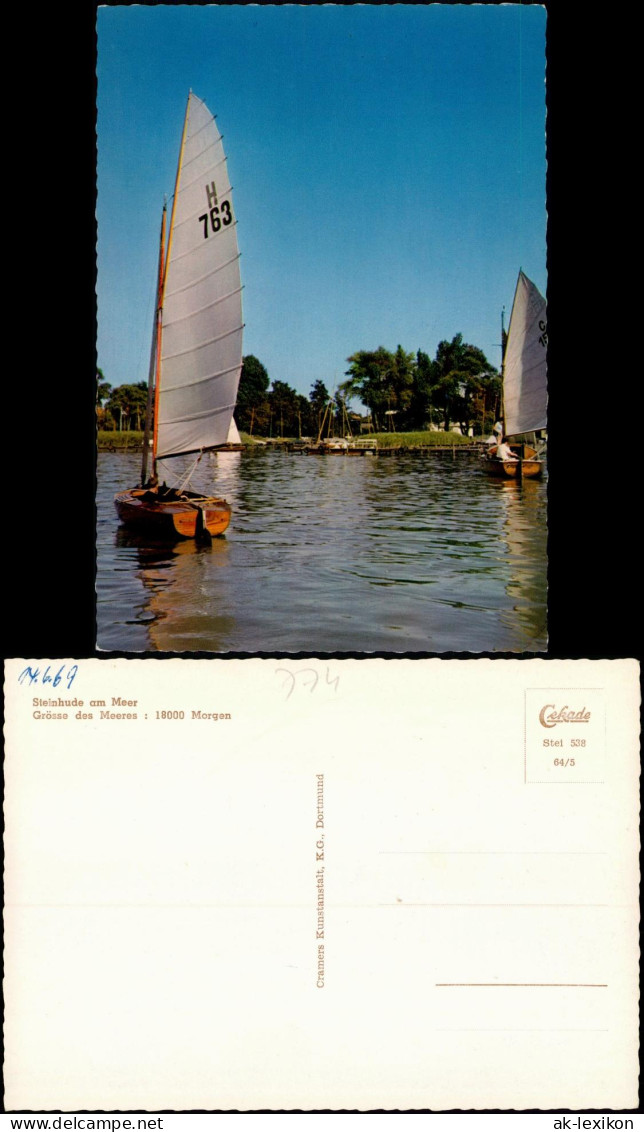 Ansichtskarte Steinhude-Wunstorf Segelboote Vor Dem Hafen 1964 - Wunstorf