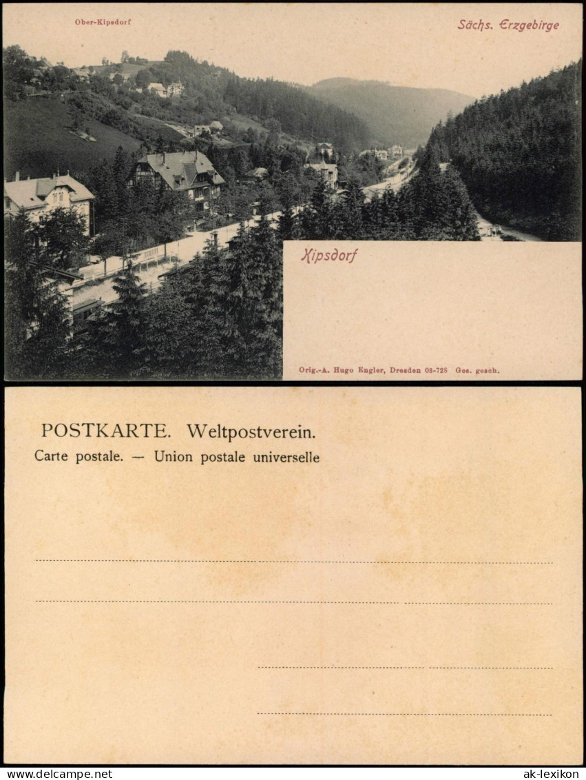 Ansichtskarte Kipsdorf-Altenberg (Erzgebirge) Partie Im Dorf 1900 - Kipsdorf