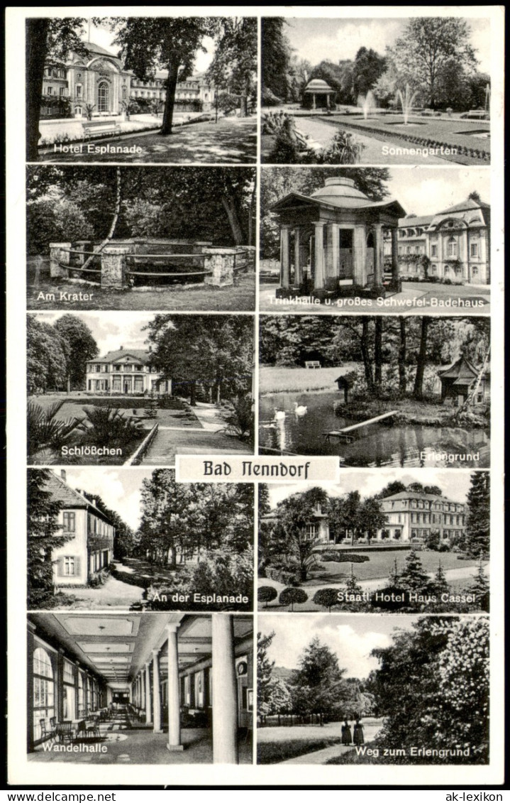 Bad Nenndorf Mehrbild-AK Mit Hotel Esplanade, Am Krater, Badehaus Uvm. 1956 - Bad Nenndorf