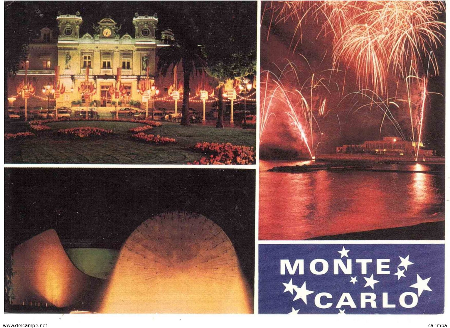 CARTOLINA MONTECARLO PER ITALIA CON ANNULLO TARGHETTA - Covers & Documents