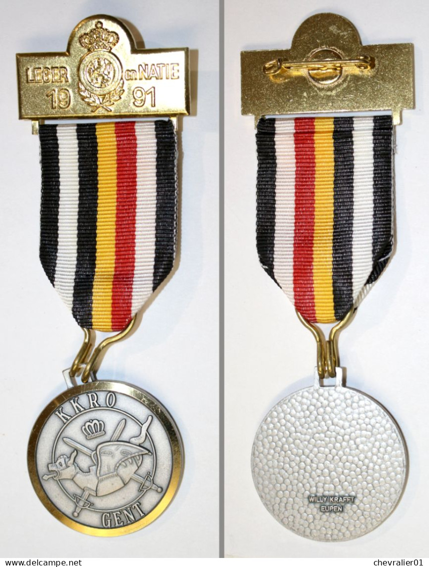 Militaria-Insigne_marche_BE_KKRO GENT Leger-natie_22-04 - Belgium