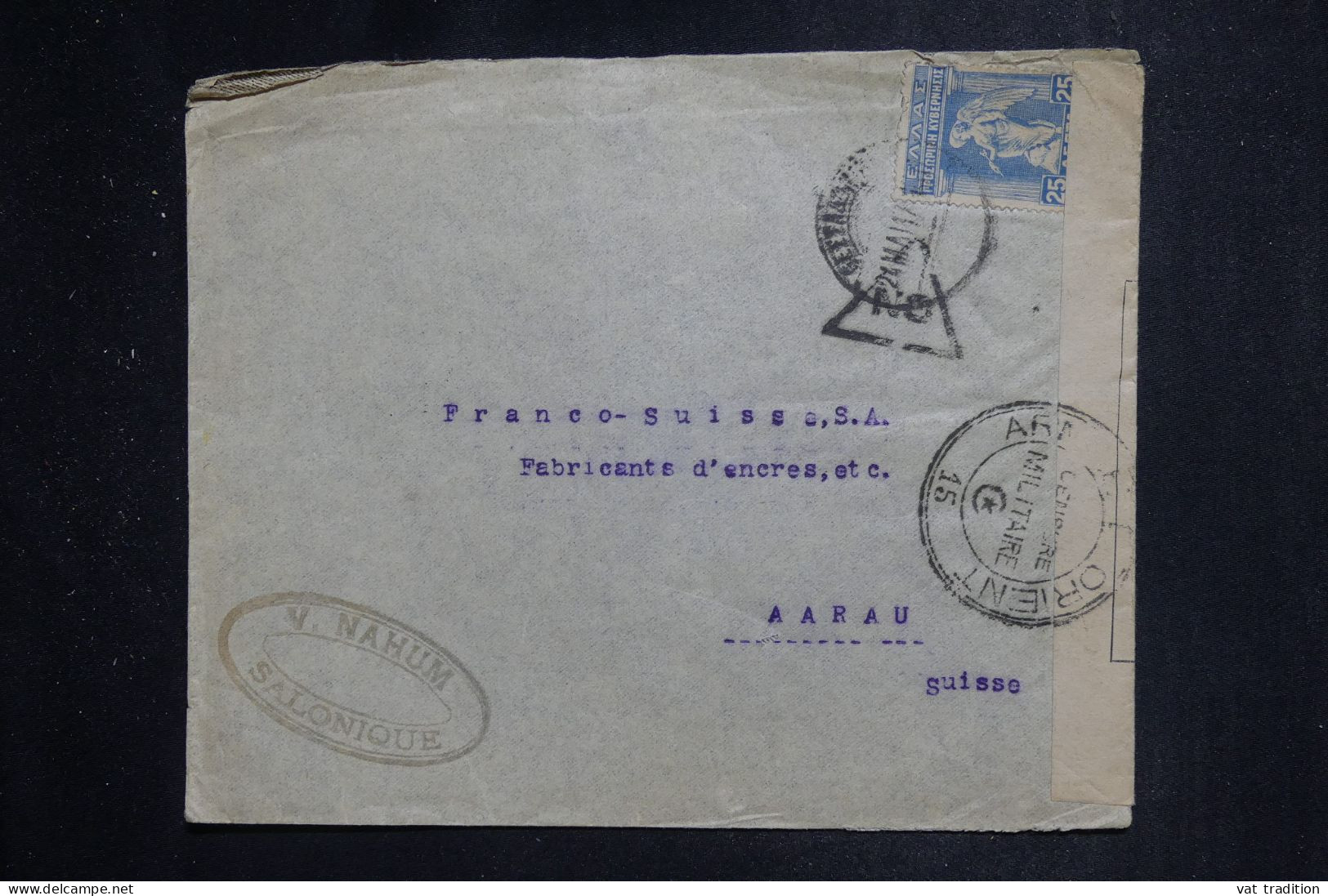 GRECE - Enveloppe De Salonique (Armée D'Orient) Pour La Suisse En 1917 Avec Contrôle Postal  - L 151303 - Briefe U. Dokumente