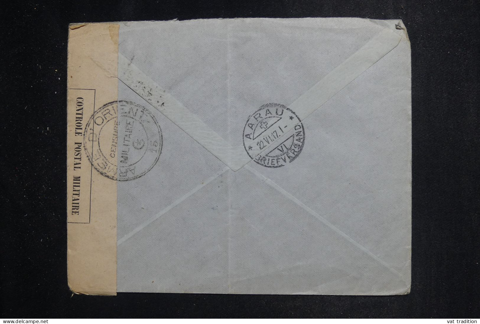 GRECE - Enveloppe De Salonique Pour La Suisse En 1917 Avec Contrôle Postal  - L 151304 - Brieven En Documenten