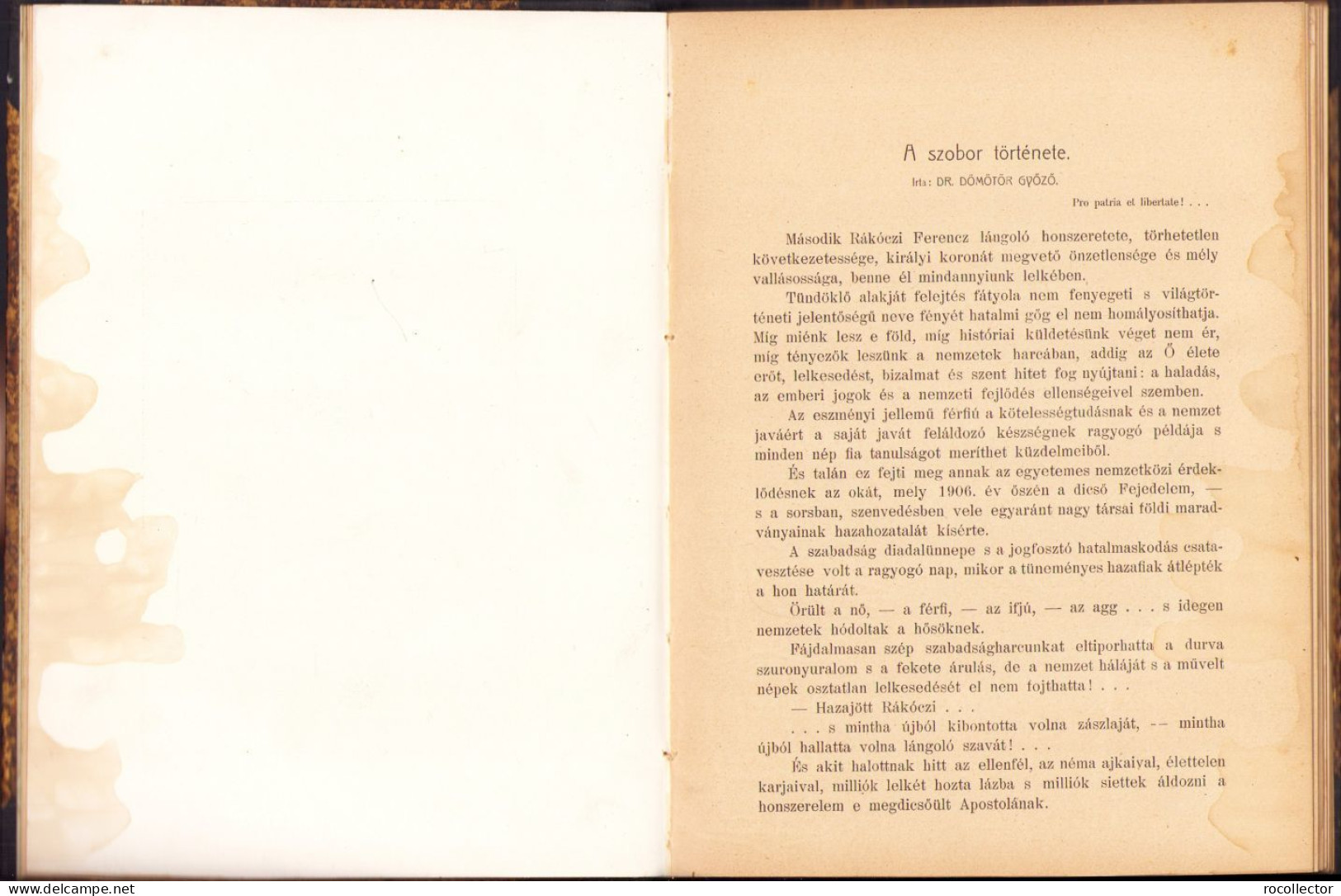 Emléklapok II. Rákoczi Ferencz Zombori Szobrának Leléplezésére, 1912 C3829 - Libri Vecchi E Da Collezione