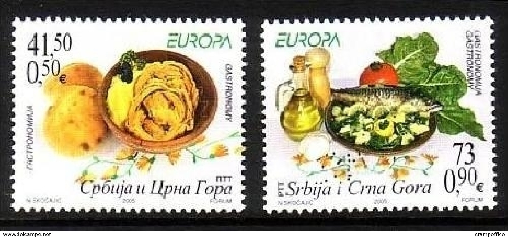 JUGOSLAWIEN MI-NR. 3269-3270 POSTFRISCH(MINT) EUROPA 2005 GASTRONOMIE - 2005