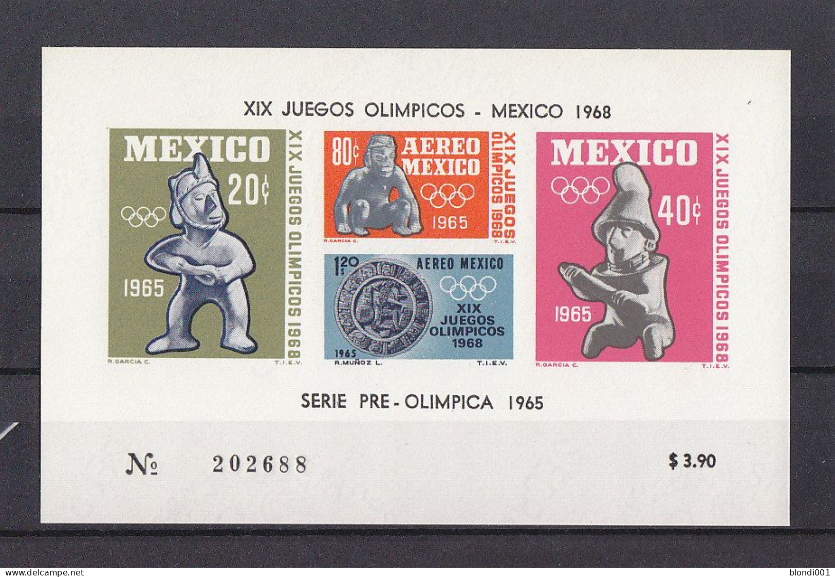 Olympics 1968 - History - MEXICO - S/S Imp. MNH - Verano 1968: México