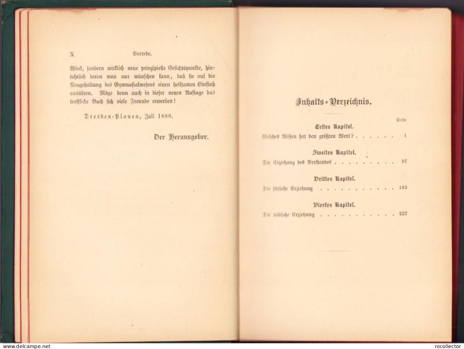 Herbert Spencer, Die Erziehung In Geistiger, Sittlicher Und Leiblicher Hinsicht ... 1889 Jena C2169 - Oude Boeken