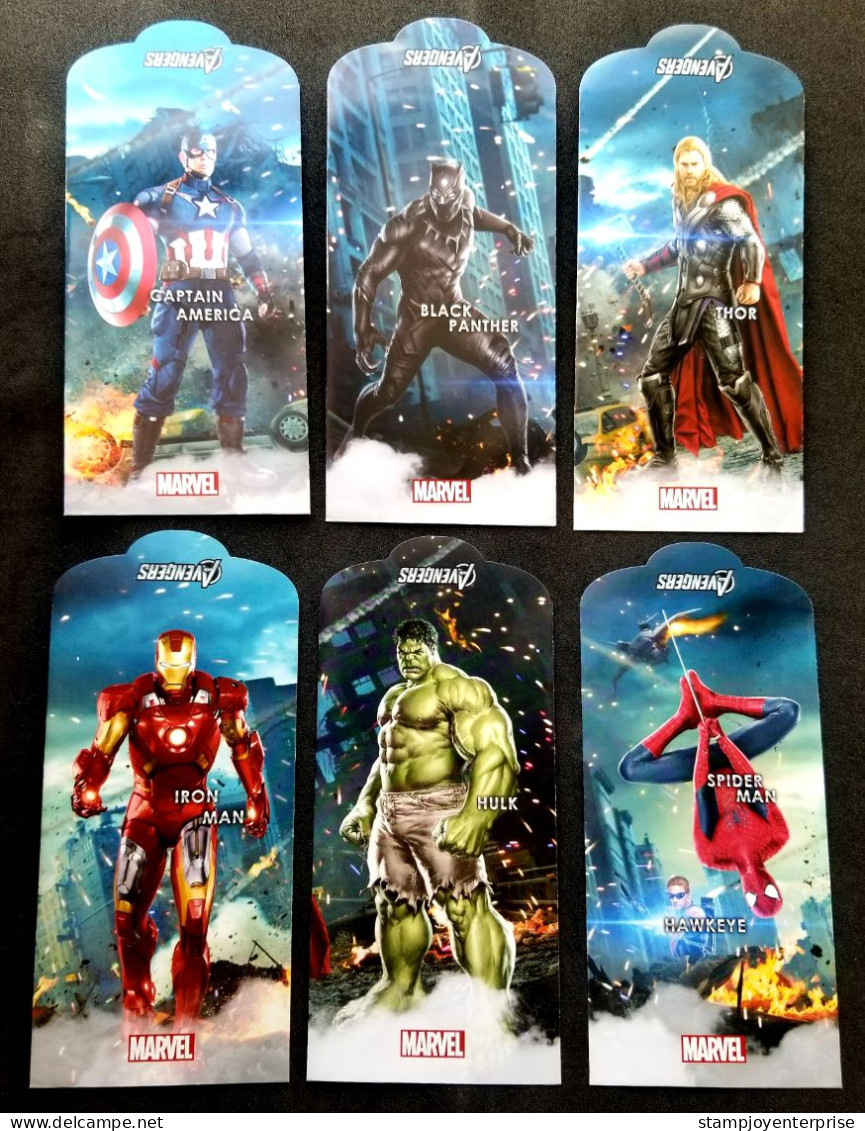 Malaysia Movie Marvel Avengers 2024 Cinema Ironman Hulk Spiderman Superhero Thor Angpao (money Packet Complete Set) - Año Nuevo