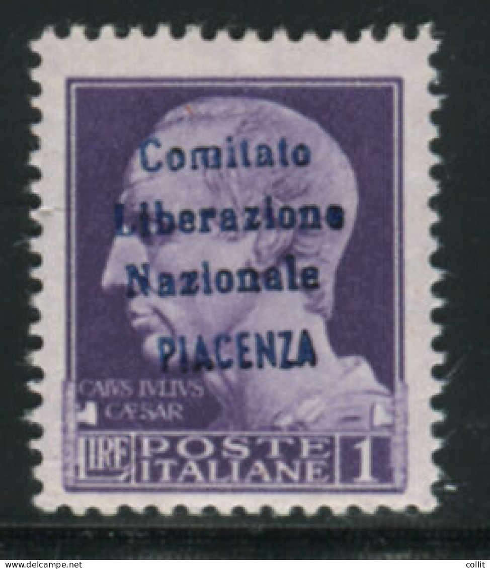 C.L.N. Piacenza - Lire 1 "Imperiale" - Errore Di Colore - Andere & Zonder Classificatie