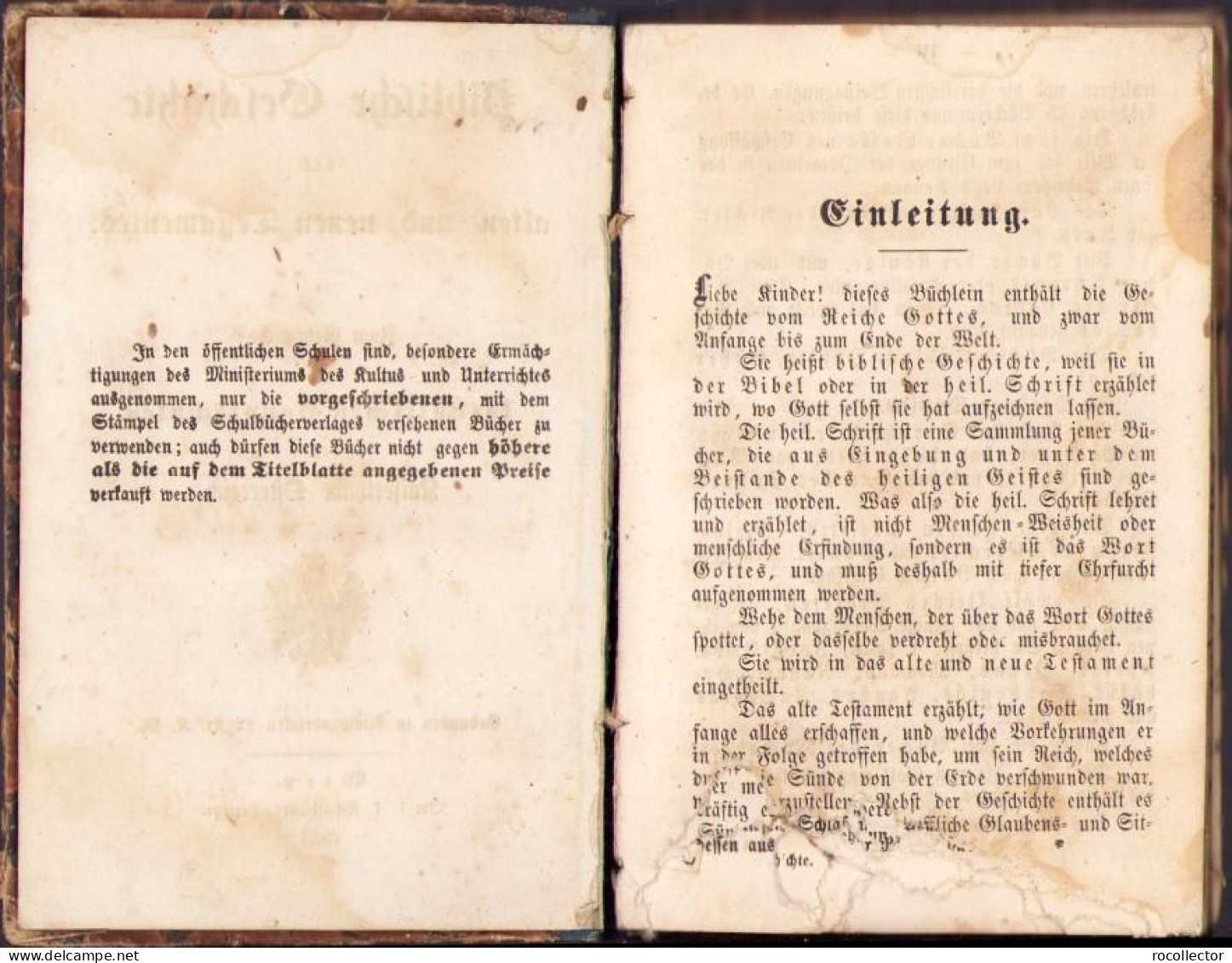 Biblische Geschichte Des Alten Und Neuen Testamentes. Zum Gebrauche Der Katholischen Hauptschulen 1857 Wien C2165 - Libros Antiguos Y De Colección