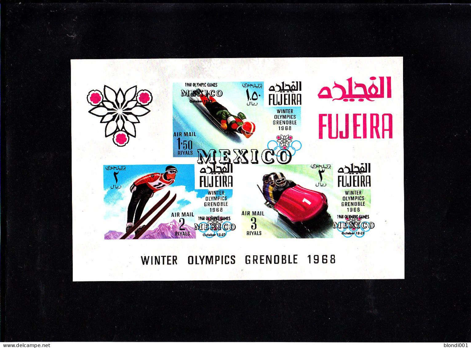 Olympics 1968 - Ski Jump - FUJEIRA - S/S Imp. Ovp MNH - Inverno1968: Grenoble