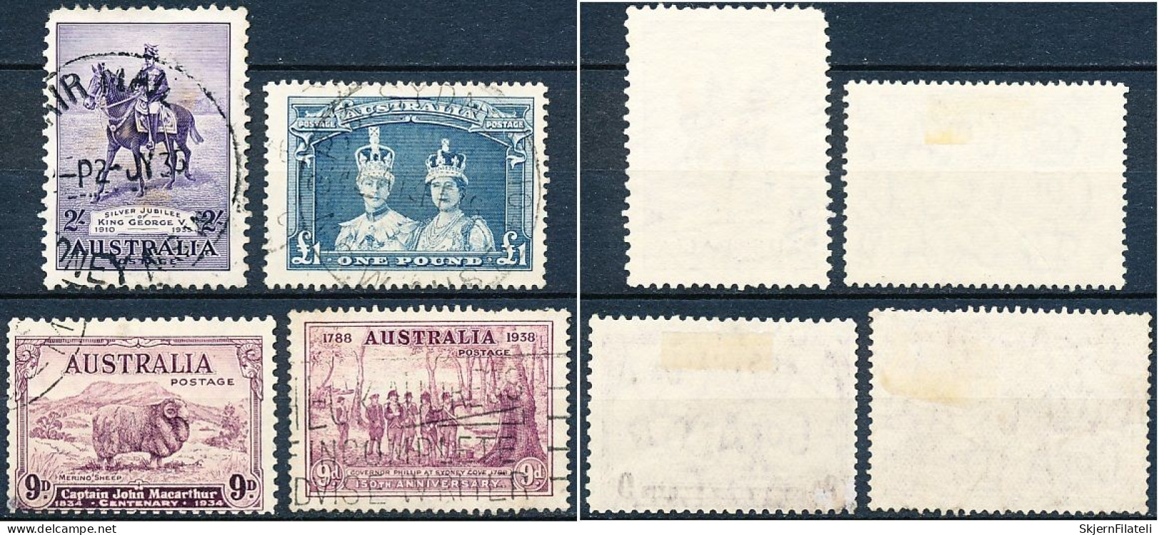 Australia, 4 Better Stamps But With Minor Defects - Usati