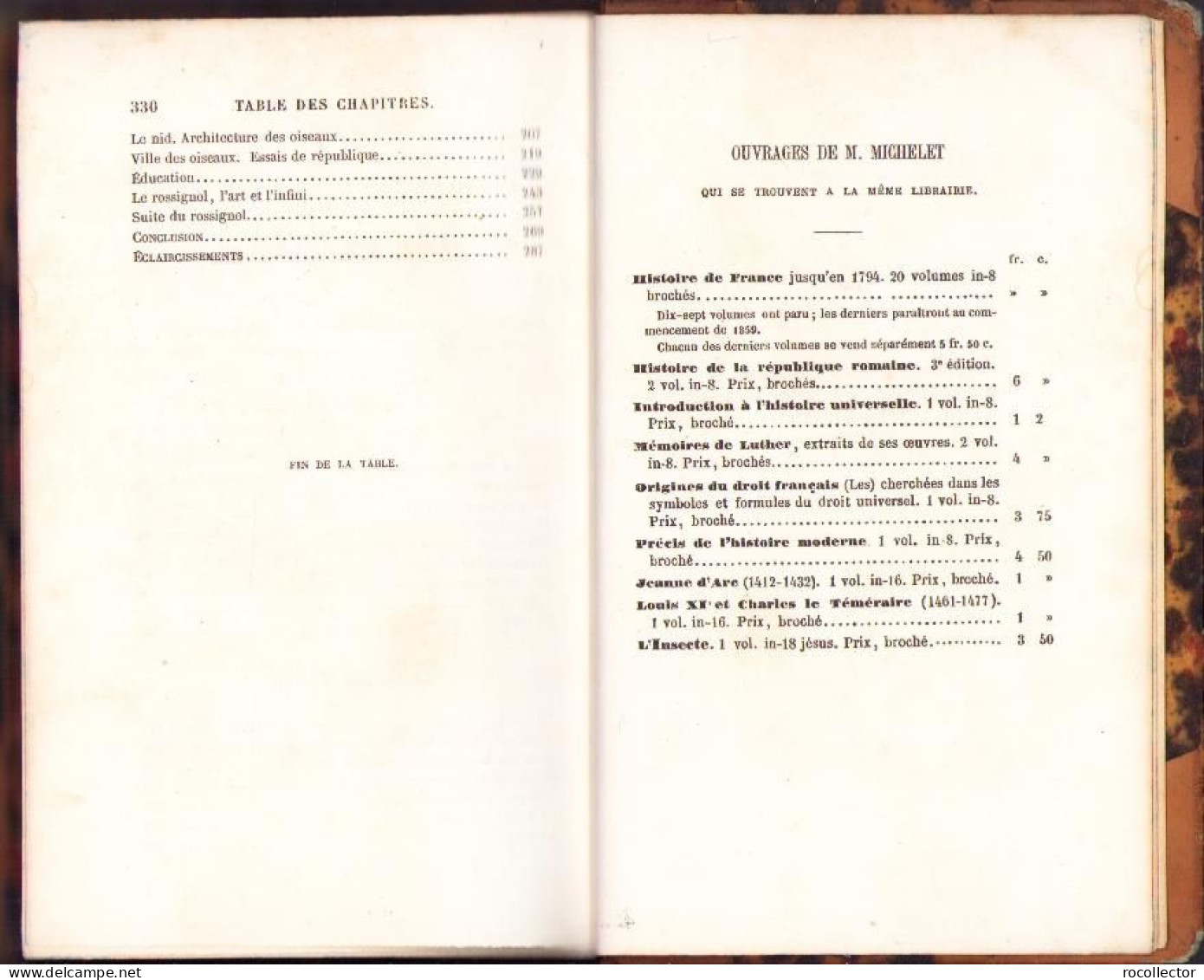 L’oiseau par J. Michelet, 1858, Paris C2164