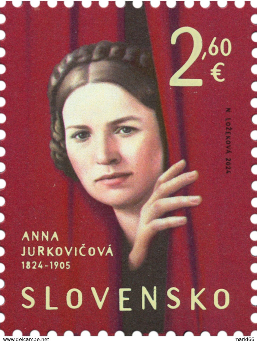 Slovakia - 2024 - Personalities - Anna Jurkovicova, Slovak Actress - Mint Stamp - Unused Stamps