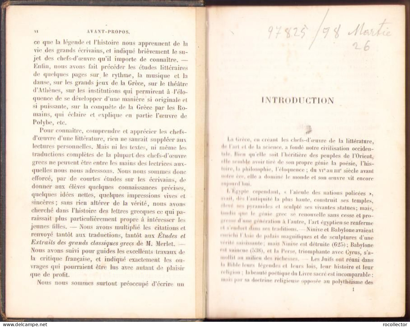 Historie Sommaire De La Litterature Greque Par Georges Edet, 1887 C2163 - Libros Antiguos Y De Colección