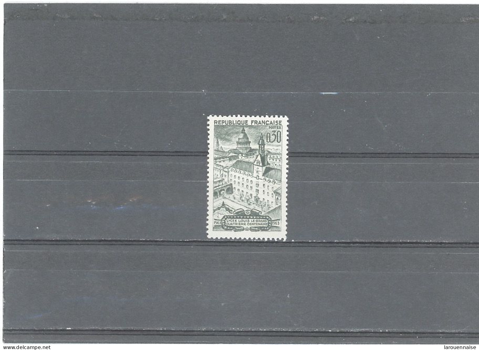 VARIÉTÉS -N°1388- N ** -0,30F LYCÉELOUIS LEGRAND - IMPRESSION RECTO  /VERSO - Unused Stamps
