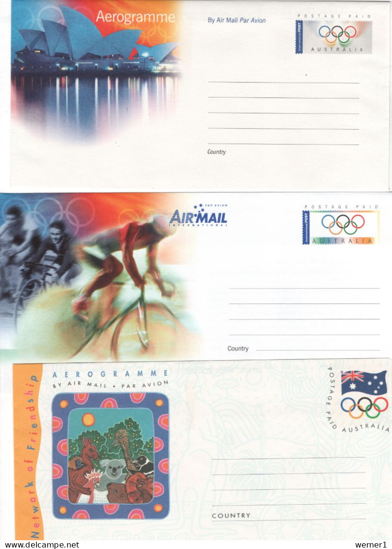 Australia 2000 Olympic Games Sydney 2 Commemorative Aerogrammes + 1 Cover - Verano 2000: Sydney