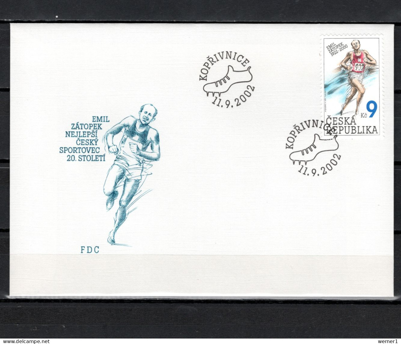 Czech Republic 2002 Olympic Games Stamp On FDC - Sommer 2000: Sydney