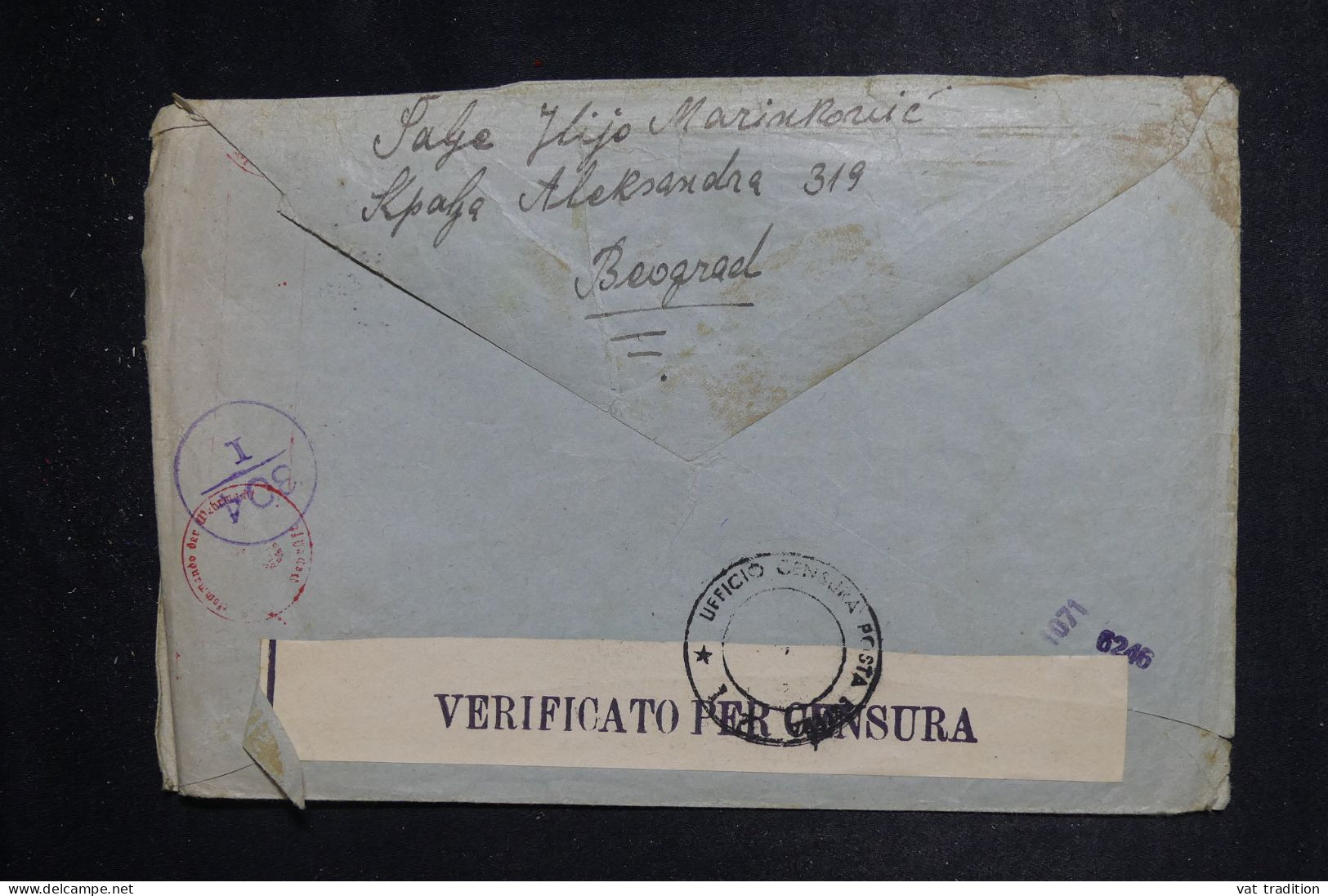 BULGARIE - Enveloppe De Belgrade En Fm Pour Un Prisonnier De Guerre En Italie En 1918 Avec Contrôle Postal - L 151312 - Lettres & Documents