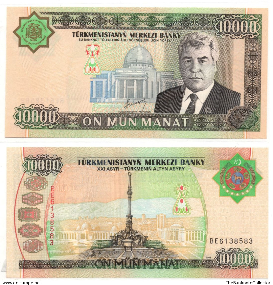 Turkmenistan 10,000 Manat 2003 P-15 UNC - Turkménistan