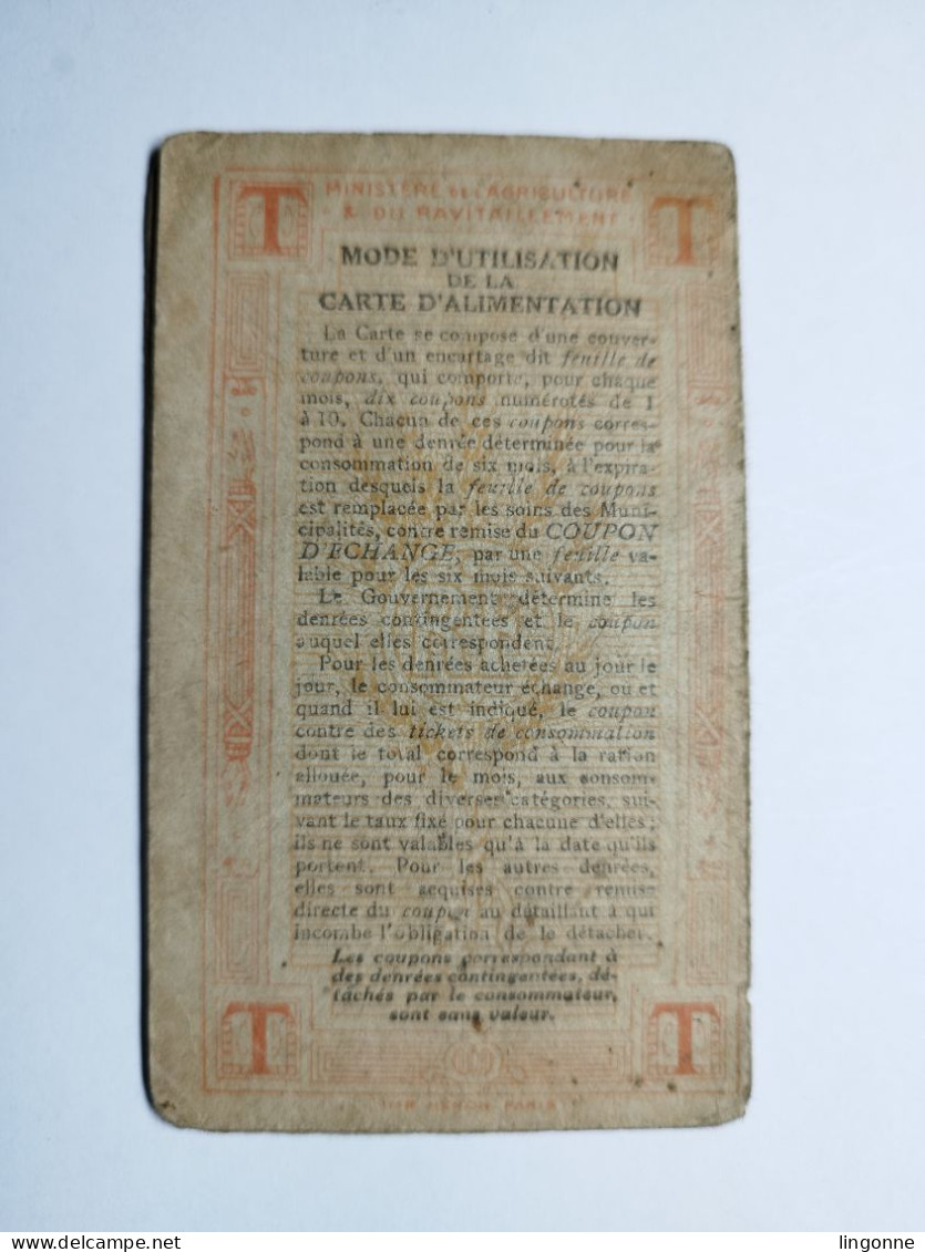 Carte Individuelle D'alimentation HEYSER-KREMER Eugenie SAINT-DIZIER (Haute-Marne 52)  7 X 12 Cm Env - Documenti Storici