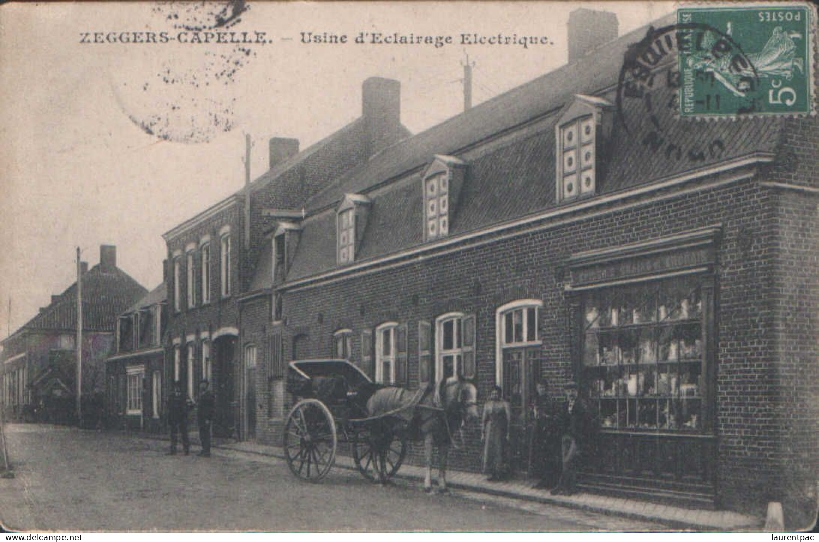 Zeggers-Capelle - Usine D'éclairage électrique 1908 ( Avec Verso ) - Cappelle La Grande