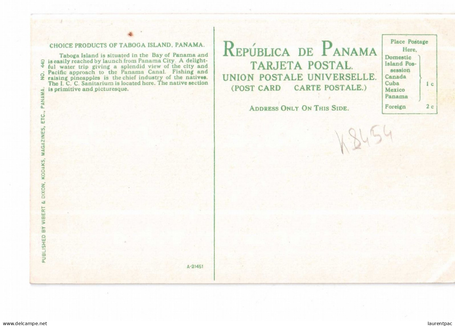 Choice Products Of Taboga Island - Panama ( Avec Verso ) - Panama