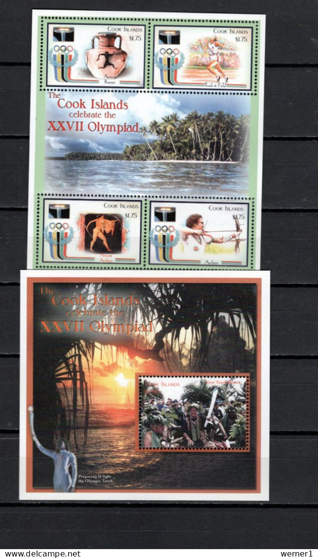 Cook Islands 2000 Olympic Games Sydney Sheetlet + S/s MNH - Sommer 2000: Sydney