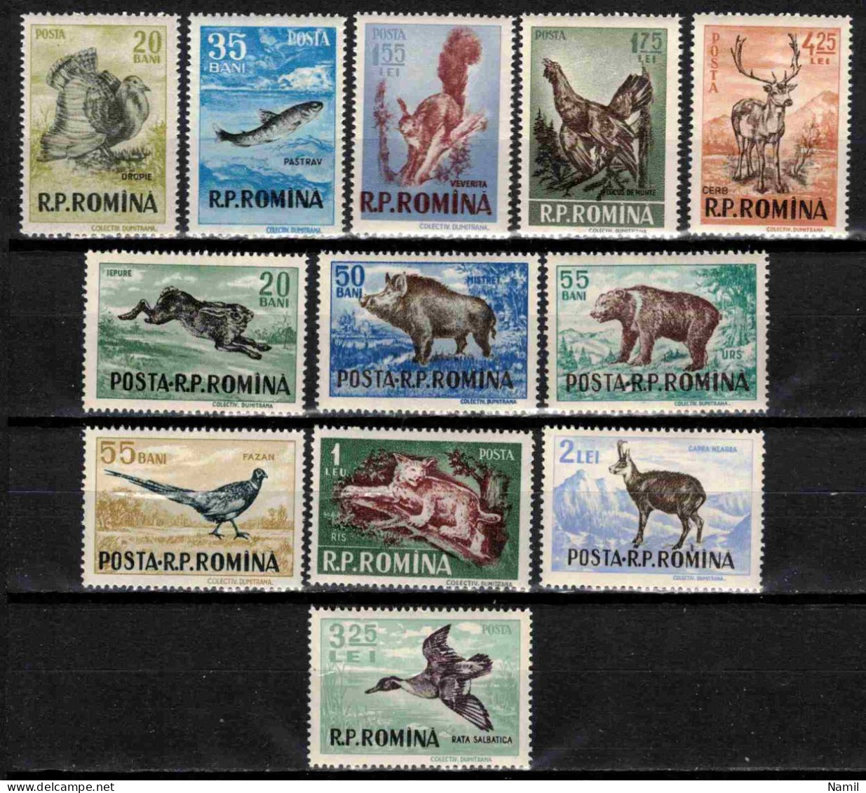 ** Roumanie 1956 Mi 1565-76 (Yv 1438-49), (MNH)** - Unused Stamps