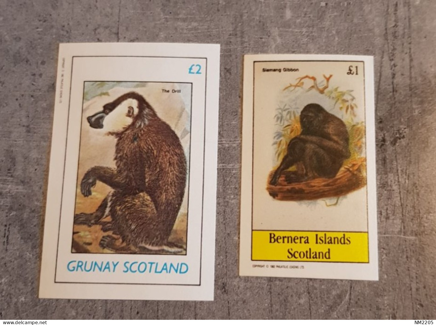 SCOTLAND SIAMANG GIBBON& THE DRILL 2 BLOCKS IMPERFORED MNH - Scimmie