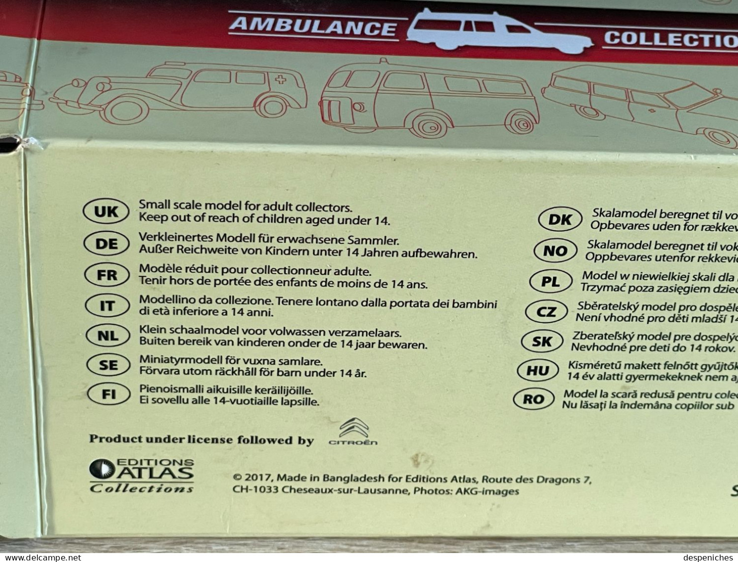 Atlas Citroën ID 19 Ambulance neuve dans sa Boîte échelle 1/43e