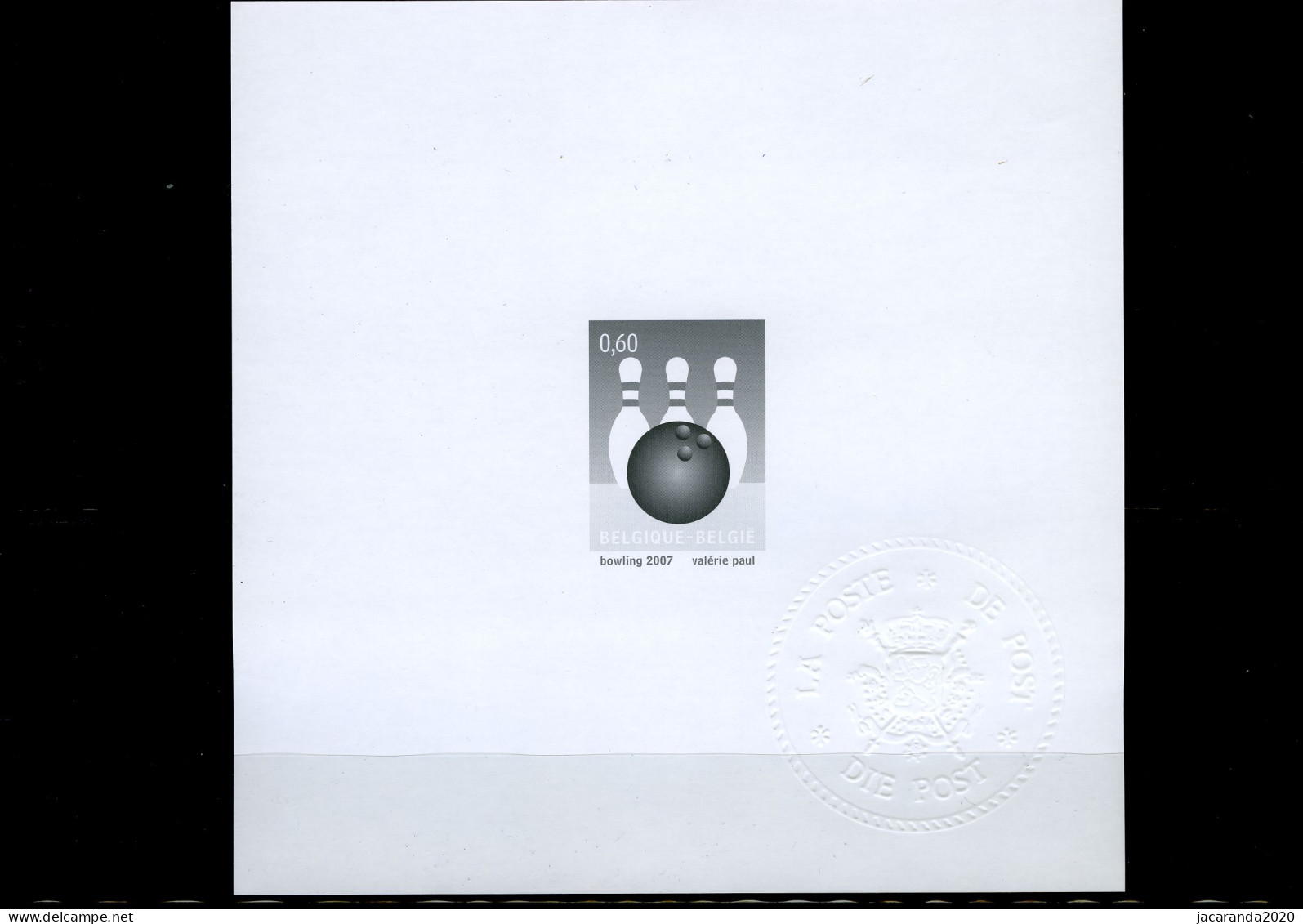 België 3601 MV - Sport - Bowling - Opl.: 60 Ex - Zeldzaam - Rare  - Ministerial Proofs [MV/FM]