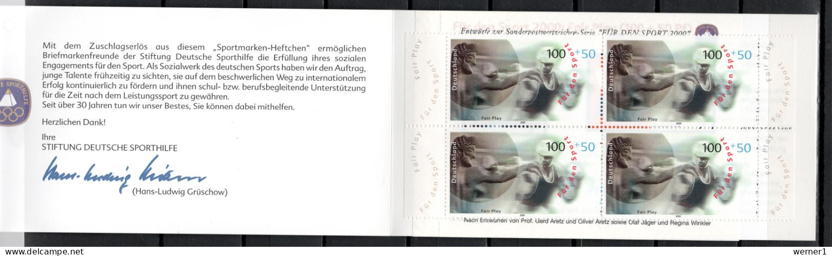 Germany 2000 Olympic Games Sydney Stamp Booklet MNH - Sommer 2000: Sydney
