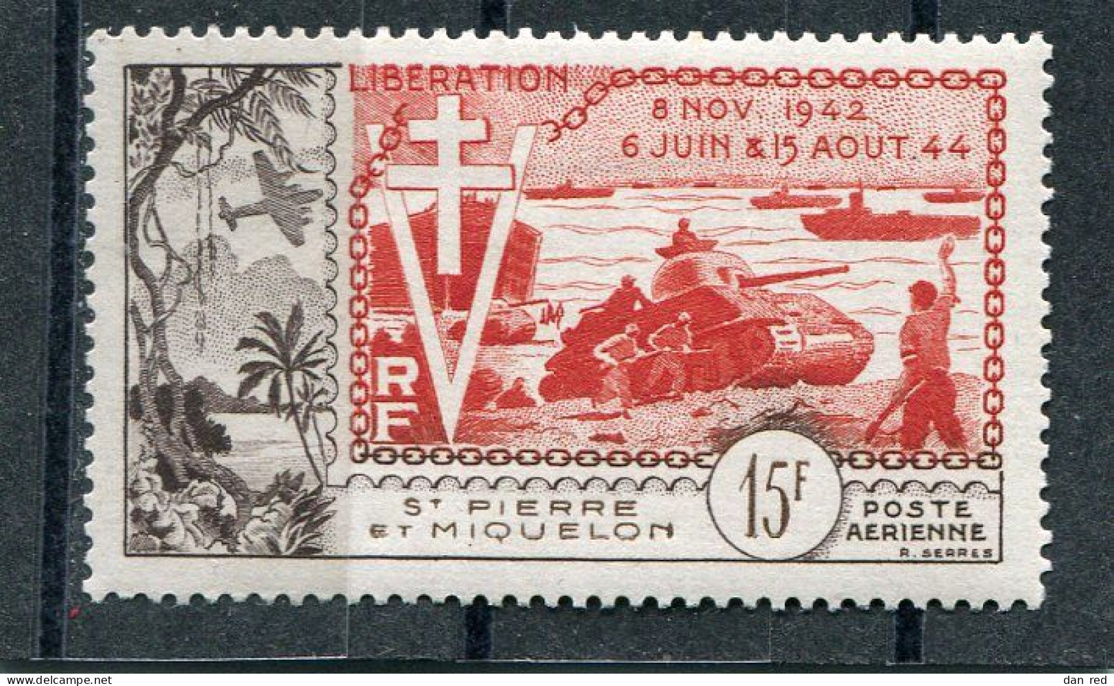 SAINT-PIERRE ET MIQUELON N° 22 * PA (Y&T) (Neuf Charnière) - Unused Stamps