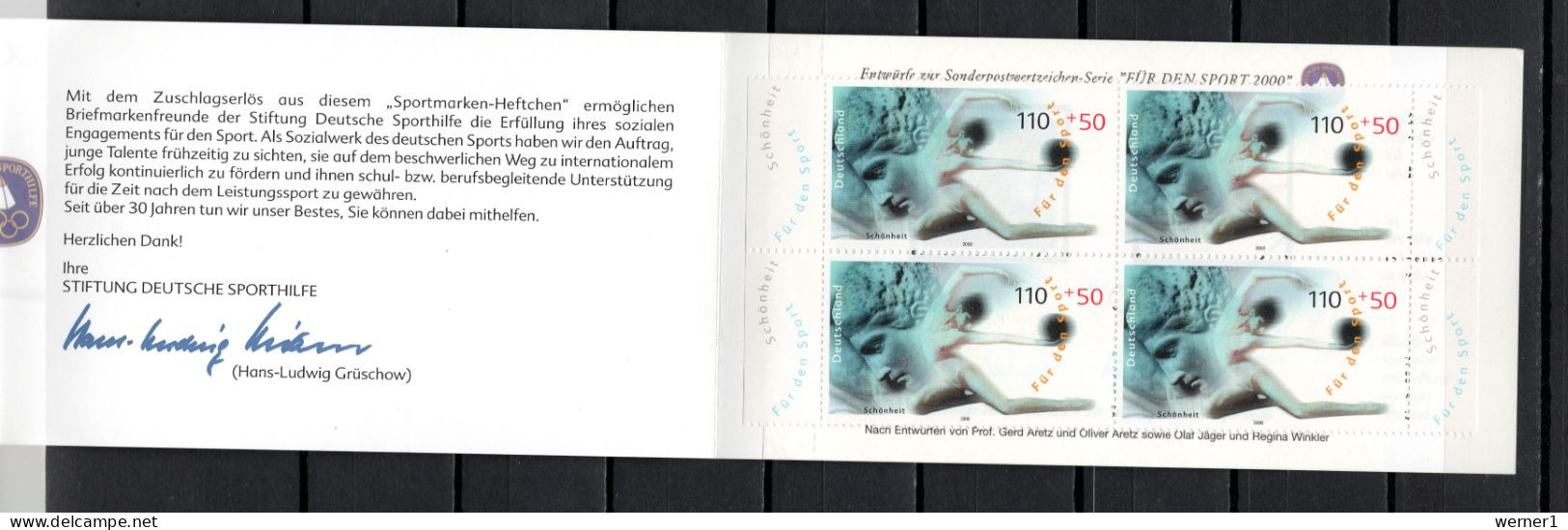 Germany 2000 Olympic Games Sydney Stamp Booklet MNH - Zomer 2000: Sydney