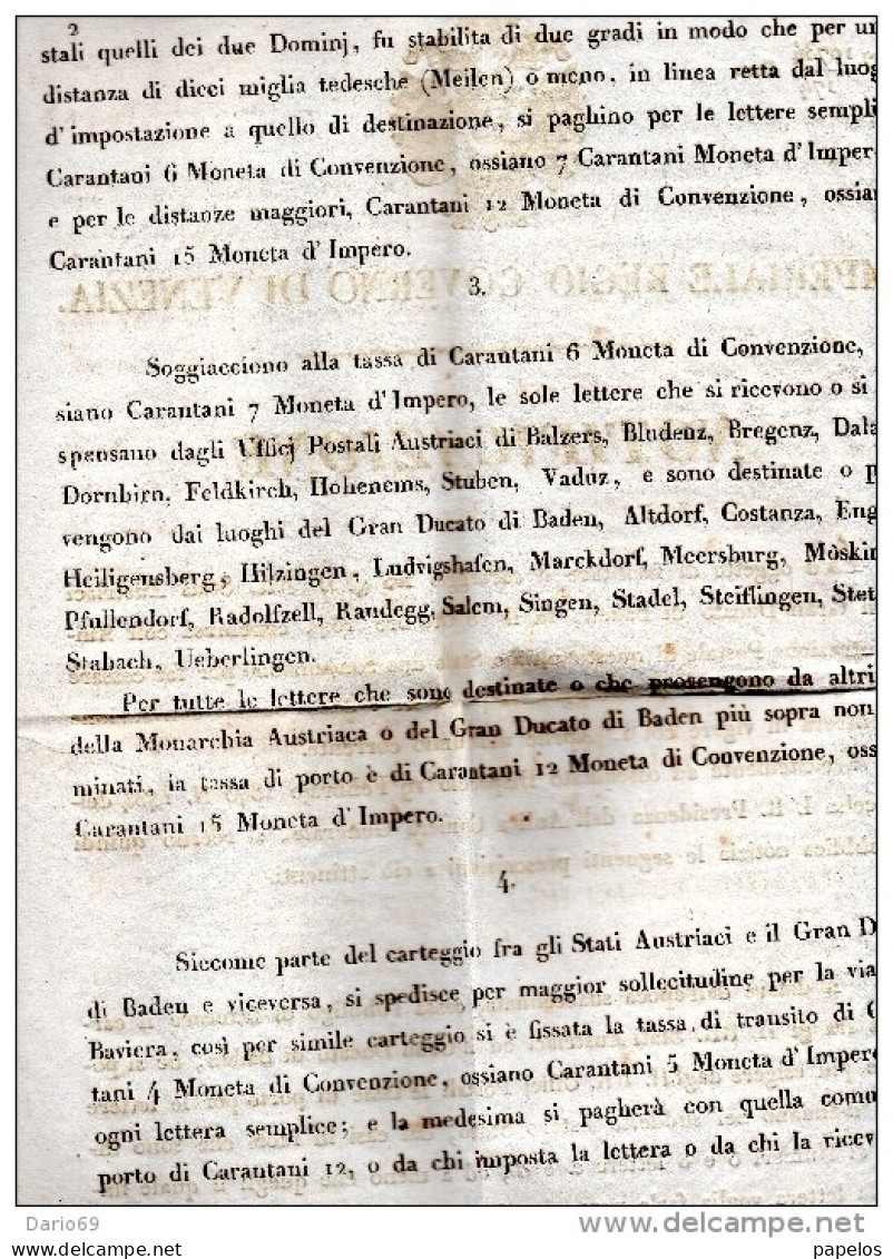 1843 DECRETO AMMINISTRAZIONE POSTALE - Decreti & Leggi