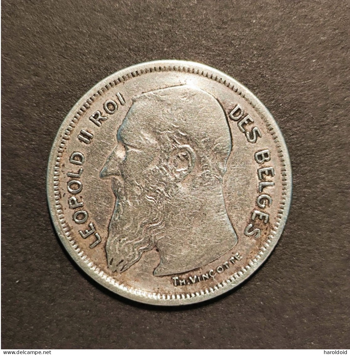 BELGIQUE - 2 FRANCS LEOPOLD II ROI 1909 - 2 Francs