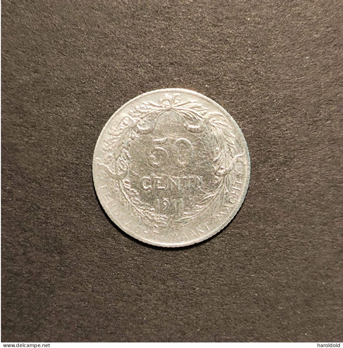 BELGIQUE - 50 CTS ALBERT KONNING 1911 - 50 Cent