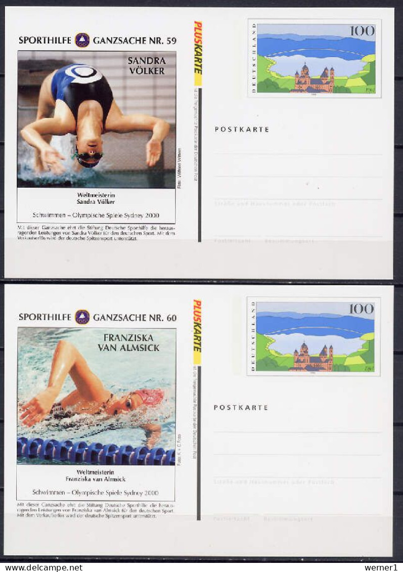 Germany 2000 Olympic Games Sydney 4 Commemorative Postcards No. 59-62 - Summer 2000: Sydney