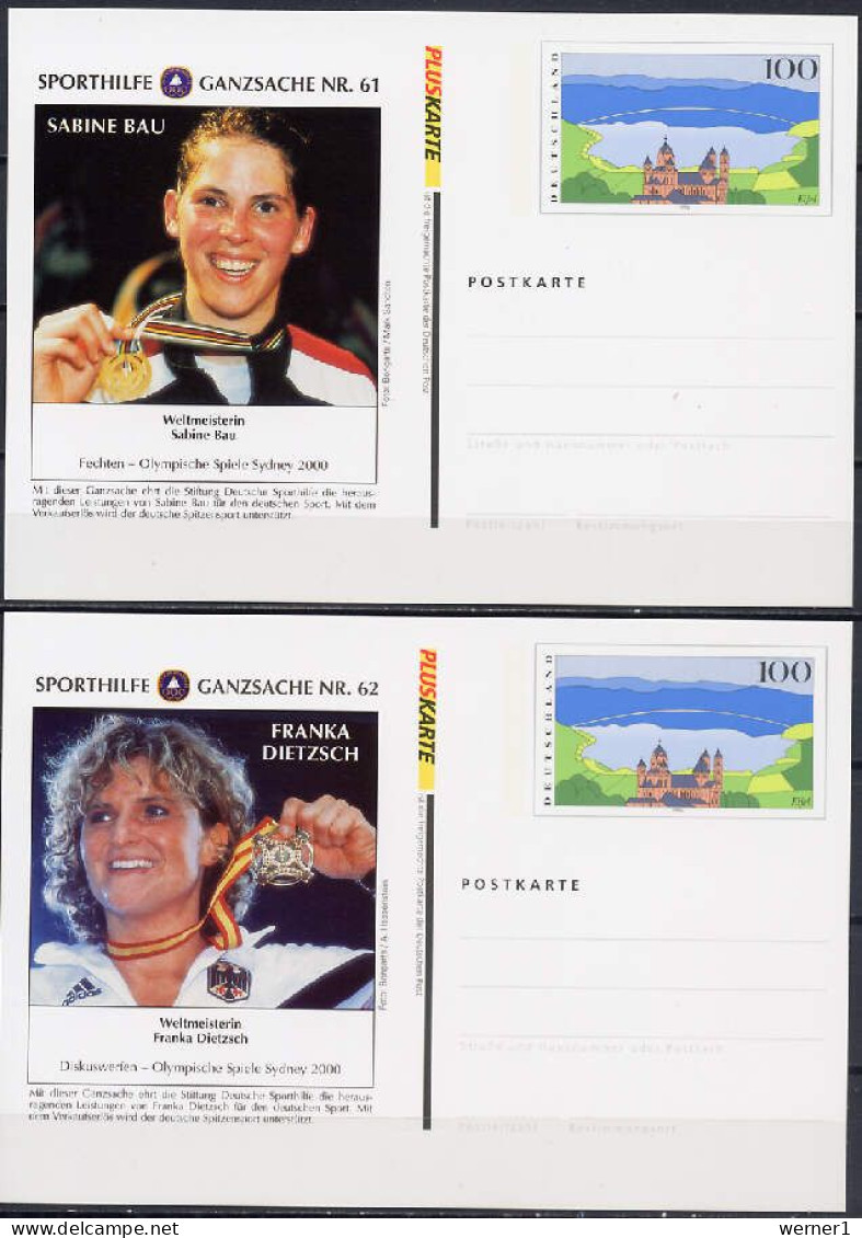 Germany 2000 Olympic Games Sydney 4 Commemorative Postcards No. 59-62 - Summer 2000: Sydney