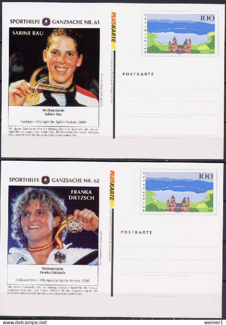 Germany 2000 Olympic Games Sydney 4 Commemorative Postcards No. 59-62 - Sommer 2000: Sydney