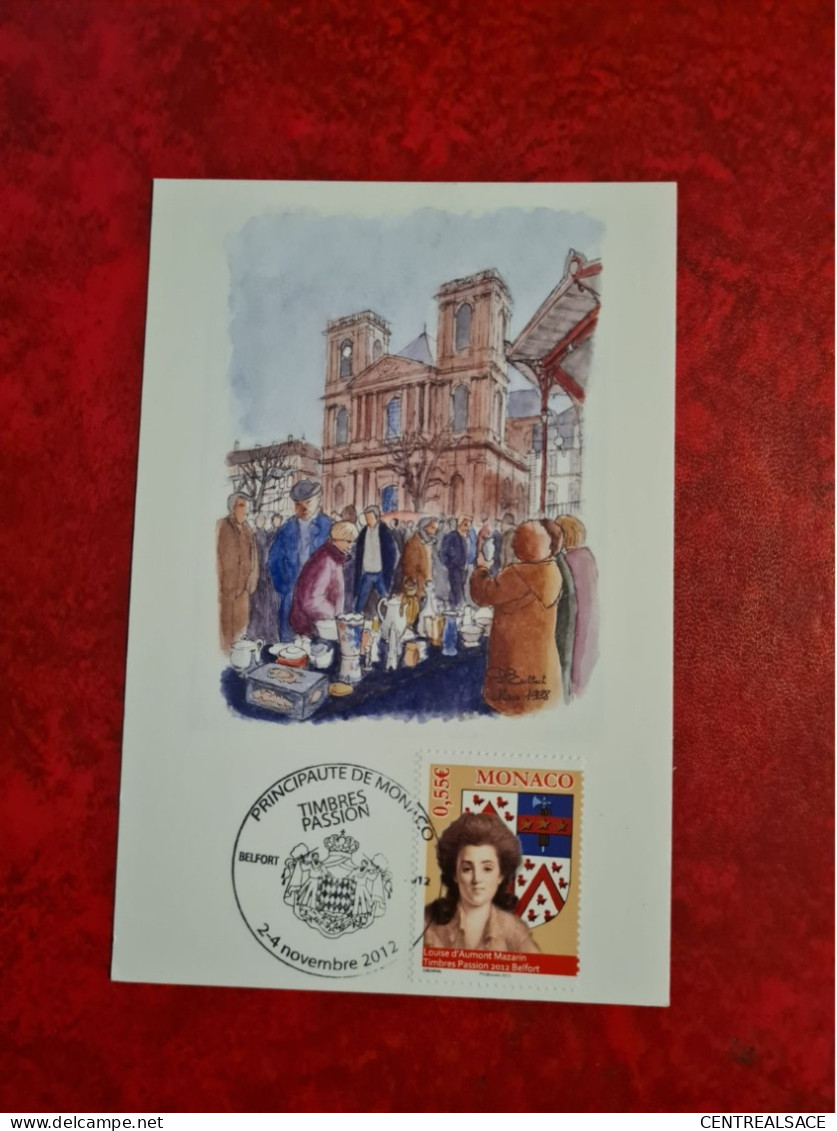 FDC 2012 MONACO TIMBRES PASSION BELFORT - Briefe U. Dokumente