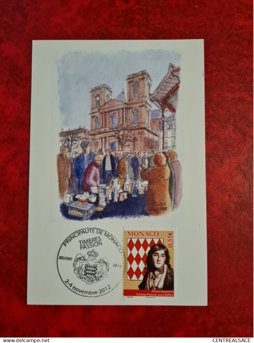 FDC 2012 MONACO TIMBRES PASSION BELFORT - Storia Postale