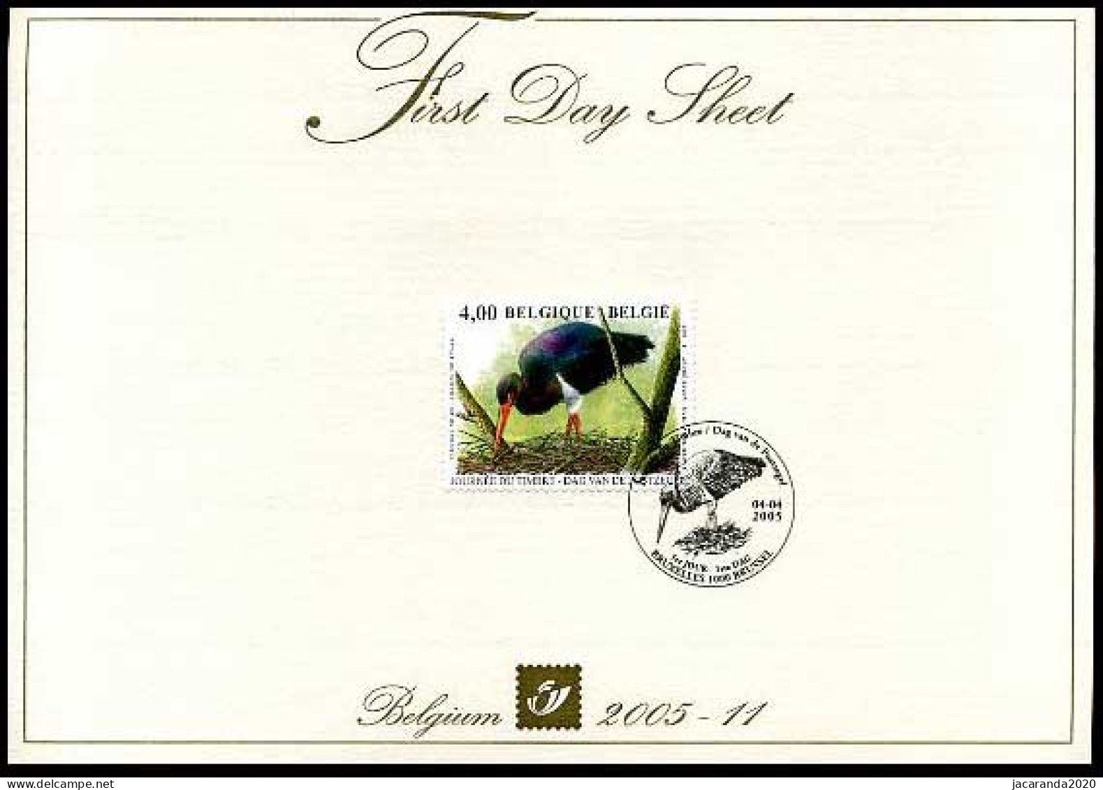 3388 - FDS - Dag Van De Postzegel - Zwarte Ooievaar - Buzin - 1999-2010