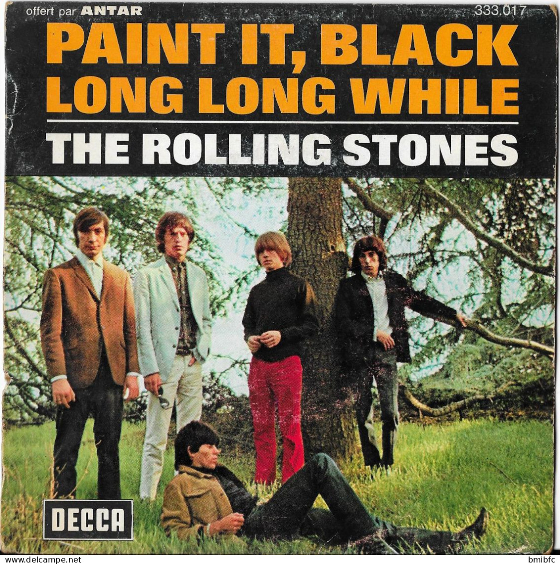 Disque Vinyle 45Toffert Par  Antar THE ROLLING STONES - PAINT IT, BLACK - LONG LONG WHILE - Rock