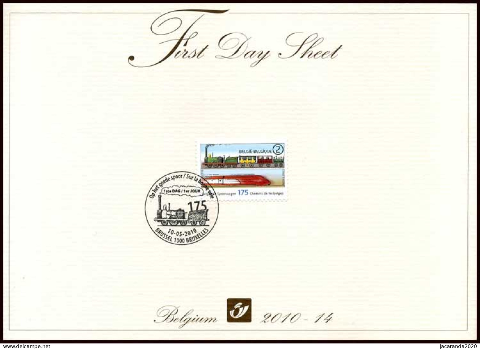 4036 - FDS - 175ste Verjaardag Van De Belgische Spoorwegen - 1999-2010