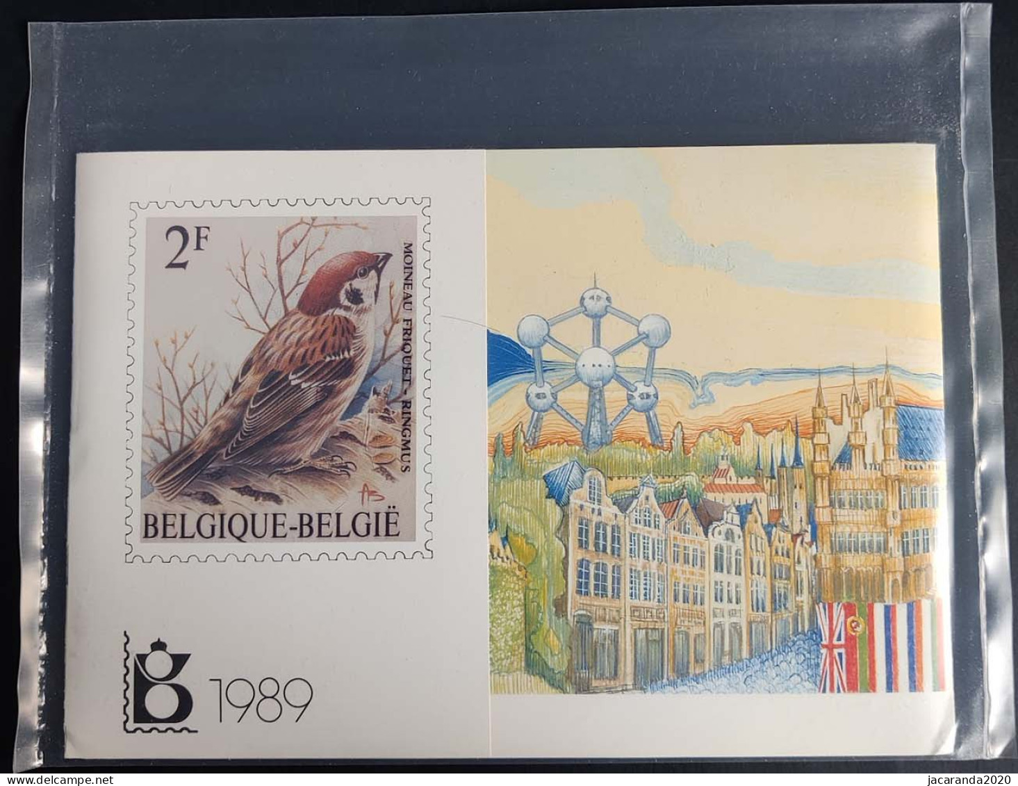 België 1989 - Jaarmap - Pochette Annuelle - Met Zwart-wit Velletje Van Europa - Originele Verpakking - Scellé - Sealed - Jahressätze