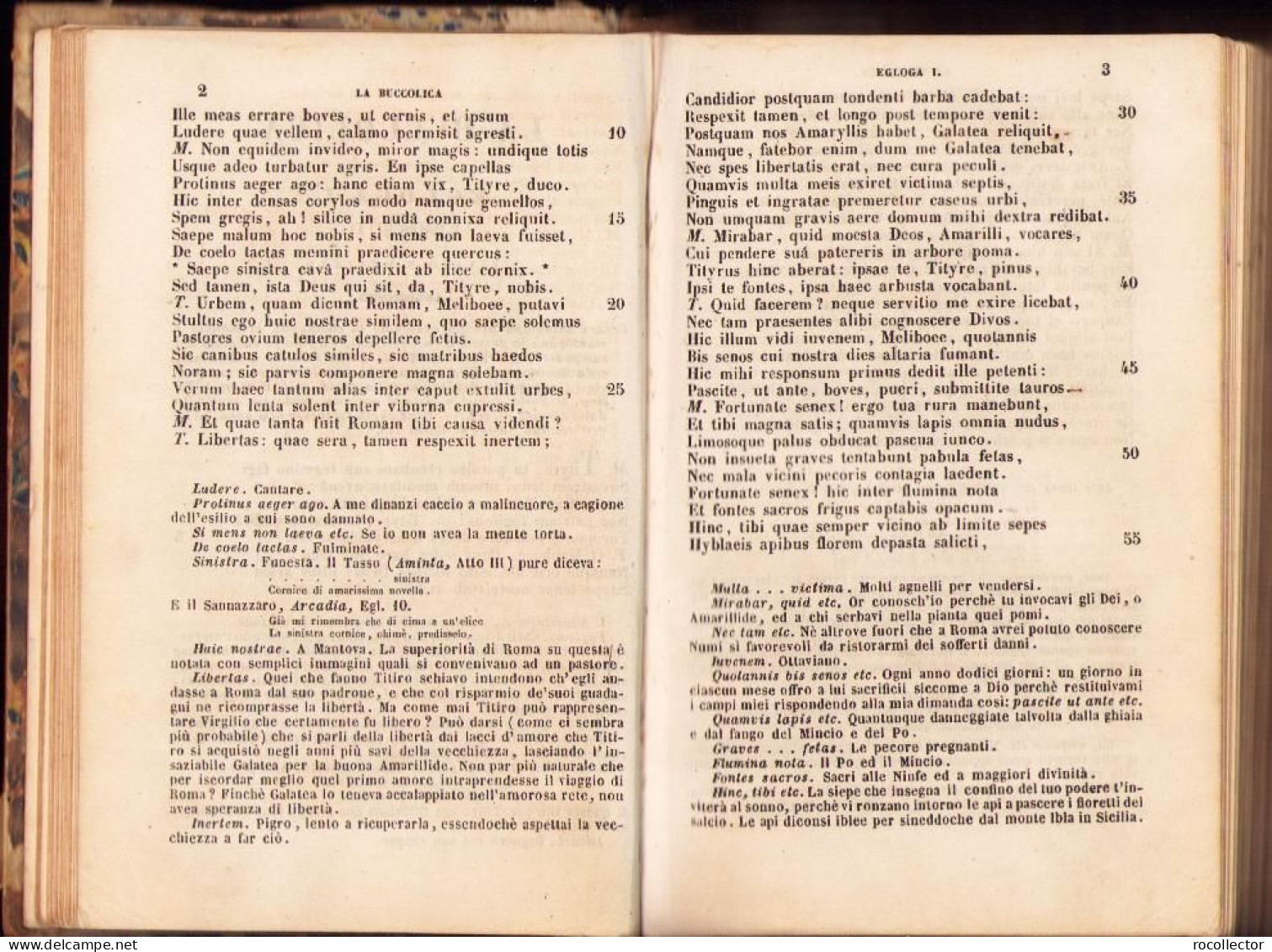 Opere Di P Virgilio Marone Con Note Italiane Di Giuseppe Arcangeli, 1866, Prato C2127 - Libros Antiguos Y De Colección