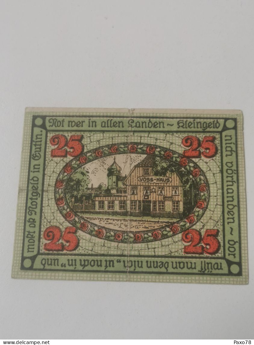 Notgeld, 25 5 Pfennig Stadt Eutin - Unclassified