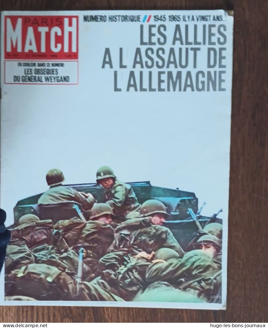 Paris Match N°827-13 Février 1965_Numéro Historique 1945-1965 Il Y A Vingt Ans, Les Alliés à L'assaut De L'Allemagne - People